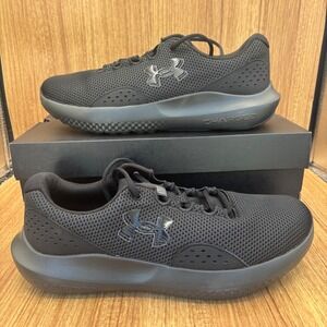 Under Armour Charged Surge 4 Mens 11.5 Black 4E Extra Wide Running Shoes NEW